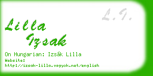 lilla izsak business card